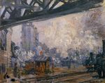 Клод Моне Вокзал Сен-Лазар, вид снаружи 1887г